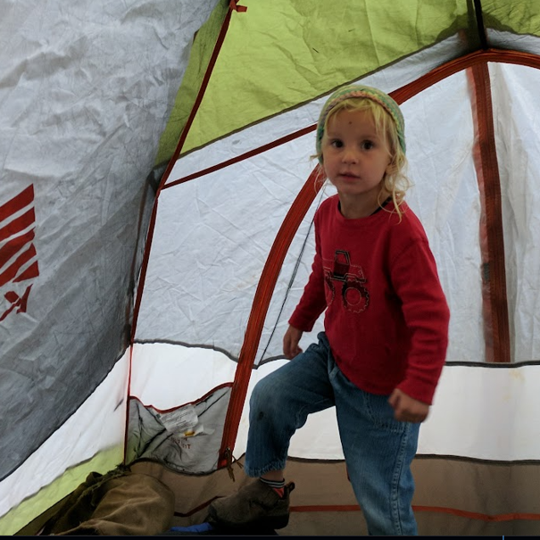 Kid in a tent